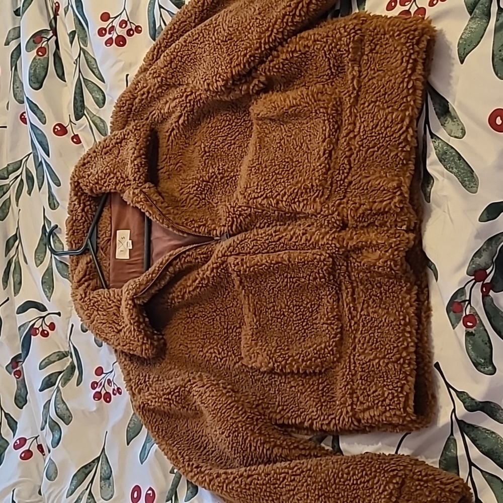 Thread & Supply Brown Teddy Jacket - image 1